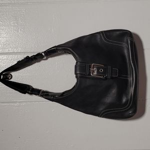 Coach Black Hobo Leather Buckle Bag BC.Bea